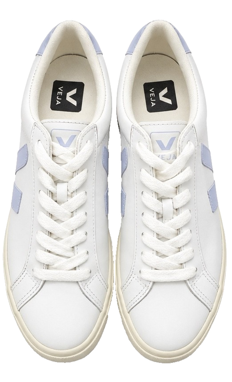 VEJA ESPLAR WHITE LAVENDER LEATHER SNEAKERS WOMENS US 8 EUR 41 MADE IN BRAZIL